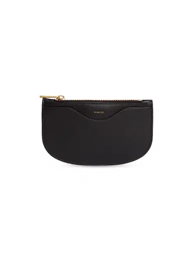 Vince Women's Demma Half Moon Leather Card Case | Thumbnail 1 Vince Women's Demma Half Moon Leather Card Case | Thumbnail 1