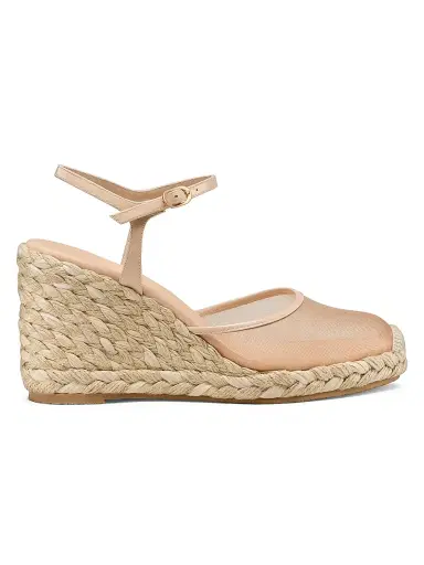Stuart Weitzman Women's Bareitall Espadrille Wedges - Barely Beige | Thumbnail 1 Stuart Weitzman Women's Bareitall Espadrille Wedges - Barely Beige | Thumbnail 1