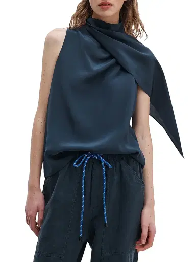 rag & bone Women's Adela Scarf Silk Top - Salute | Thumbnail 3 rag & bone Women's Adela Scarf Silk Top - Salute | Thumbnail 3