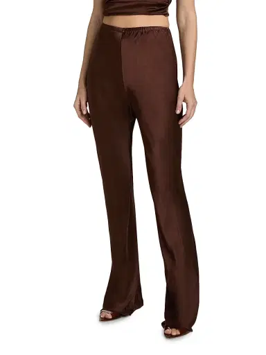 Lamarque Women's Emile Satin Relaxed-Fit Pants - Brown | Thumbnail 3 Lamarque Women's Emile Satin Relaxed-Fit Pants - Brown | Thumbnail 3