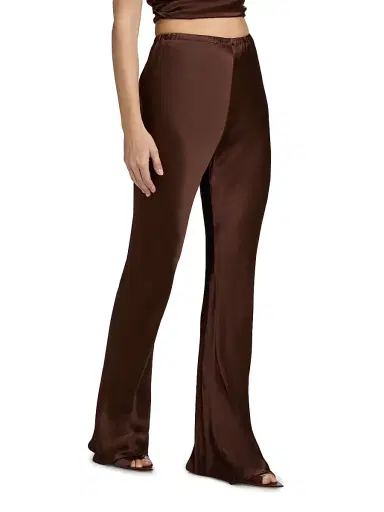 Lamarque Women's Emile Satin Relaxed-Fit Pants - Brown | Thumbnail 4 Lamarque Women's Emile Satin Relaxed-Fit Pants - Brown | Thumbnail 4
