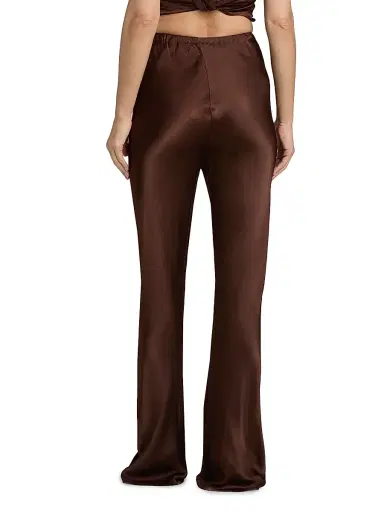 Lamarque Women's Emile Satin Relaxed-Fit Pants - Brown | Thumbnail 5 Lamarque Women's Emile Satin Relaxed-Fit Pants - Brown | Thumbnail 5