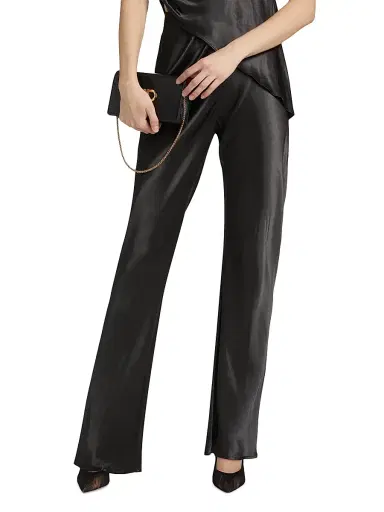 LAMARQUE Women's Emile Satin Relaxed-Fit Pants - Black - Size XS | Thumbnail 3 LAMARQUE Women's Emile Satin Relaxed-Fit Pants - Black - Size XS | Thumbnail 3