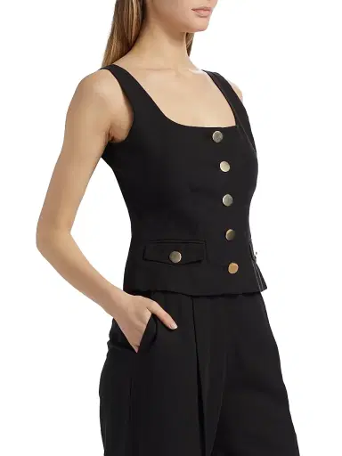 Toccin Women's Georgia Cotton-Blend Top - Jet | Thumbnail 4 Toccin Women's Georgia Cotton-Blend Top - Jet | Thumbnail 4