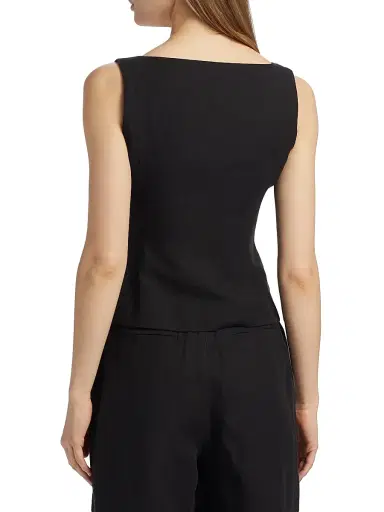 Toccin Women's Georgia Cotton-Blend Top - Jet | Thumbnail 5 Toccin Women's Georgia Cotton-Blend Top - Jet | Thumbnail 5