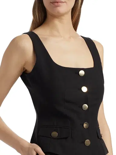 Toccin Women's Georgia Cotton-Blend Top - Jet | Thumbnail 6 Toccin Women's Georgia Cotton-Blend Top - Jet | Thumbnail 6