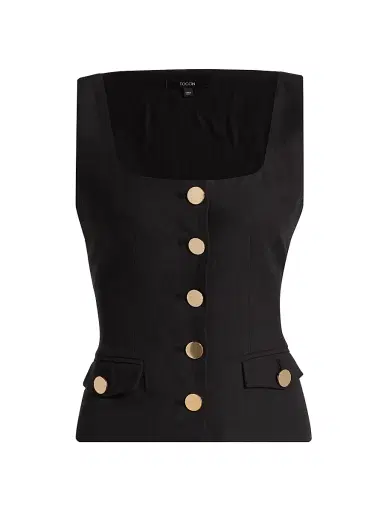Toccin Women's Georgia Cotton-Blend Top - Jet | Thumbnail 1 Toccin Women's Georgia Cotton-Blend Top - Jet | Thumbnail 1