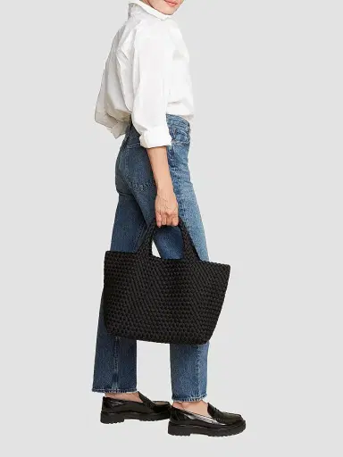 Naghedi Women's St. Barths Medium Tote Bag - Onyx | Thumbnail 2 Naghedi Women's St. Barths Medium Tote Bag - Onyx | Thumbnail 2