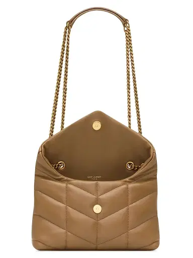 Saint Laurent Women's Puffer Toy Shoulder Bag in Quilted Lambskin - Dark Cork | Thumbnail 2 Saint Laurent Women's Puffer Toy Shoulder Bag in Quilted Lambskin - Dark Cork | Thumbnail 2