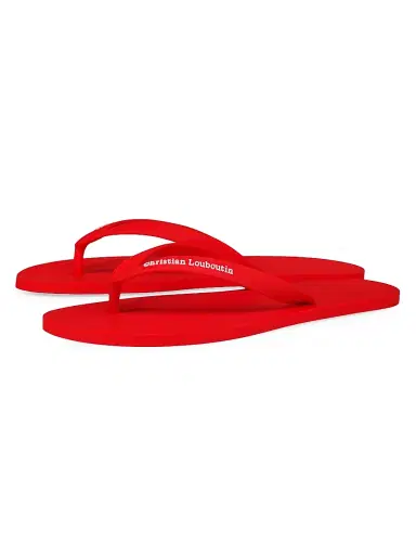 Christian Louboutin Men's Summer Rubber Thong Sandals - Loubi | Thumbnail 2 Christian Louboutin Men's Summer Rubber Thong Sandals - Loubi | Thumbnail 2