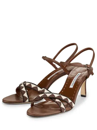 Manolo Blahnik Women's Popeyana Leather Stiletto-Heel Slingback Sandals | Thumbnail 2 Manolo Blahnik Women's Popeyana Leather Stiletto-Heel Slingback Sandals | Thumbnail 2