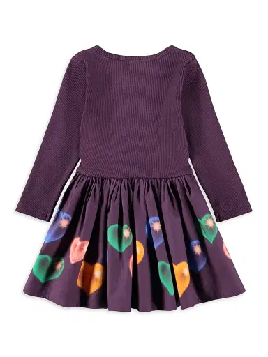 Molo Baby Girl's & Little Girl's Candi Long-Sleeve Printed Dress - Berry Hearts | Thumbnail 2 Molo Baby Girl's & Little Girl's Candi Long-Sleeve Printed Dress - Berry Hearts | Thumbnail 2
