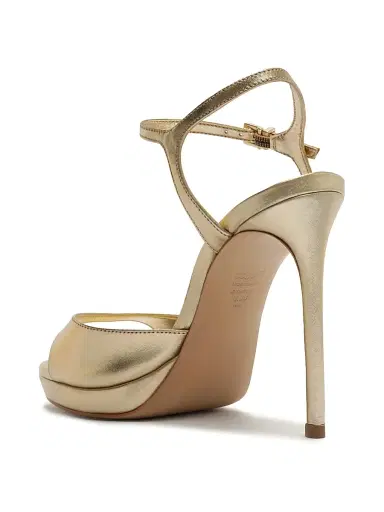 Schutz Women's Scarlett 115MM Leather Platform Sandals - Platinum | Thumbnail 3 Schutz Women's Scarlett 115MM Leather Platform Sandals - Platinum | Thumbnail 3