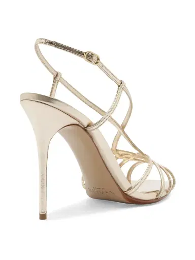 Alexandre Birman Women's Kim 100MM Strappy Leather Sandals - Golden - Size 12 | Thumbnail 3 Alexandre Birman Women's Kim 100MM Strappy Leather Sandals - Golden - Size 12 | Thumbnail 3