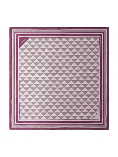Prada Women's Printed Silk Twill Square Scarf - Purple | Thumbnail 1 Prada Women's Printed Silk Twill Square Scarf - Purple | Thumbnail 1