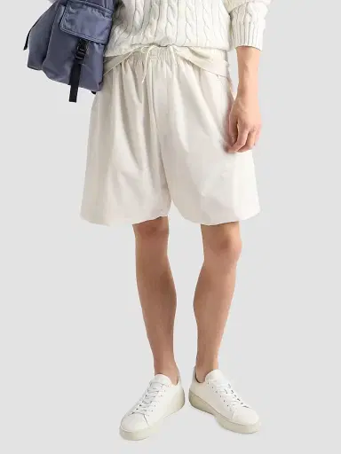Prada Men's Re-Nylon Bermuda Shorts - White | Thumbnail 4 Prada Men's Re-Nylon Bermuda Shorts - White | Thumbnail 4