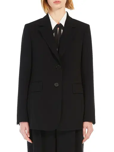 Max Mara Women's Single Breasted Cady Blazer - Black - Size 14 | Thumbnail 2 Max Mara Women's Single Breasted Cady Blazer - Black - Size 14 | Thumbnail 2