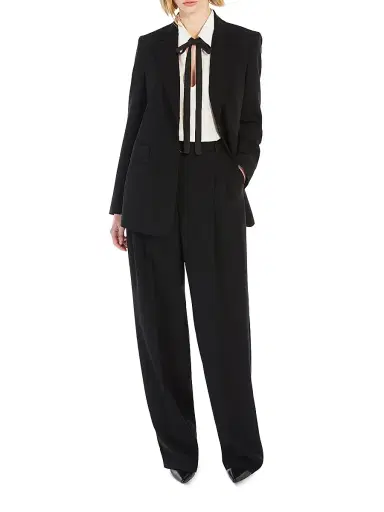 Max Mara Women's Single Breasted Cady Blazer - Black - Size 14 | Thumbnail 4 Max Mara Women's Single Breasted Cady Blazer - Black - Size 14 | Thumbnail 4