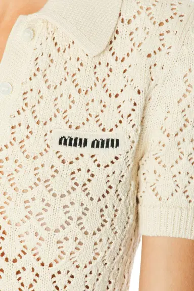 Miu Miu Cotton Traforo F.5 Dress | Thumbnail 4 Miu Miu Cotton Traforo F.5 Dress | Thumbnail 4