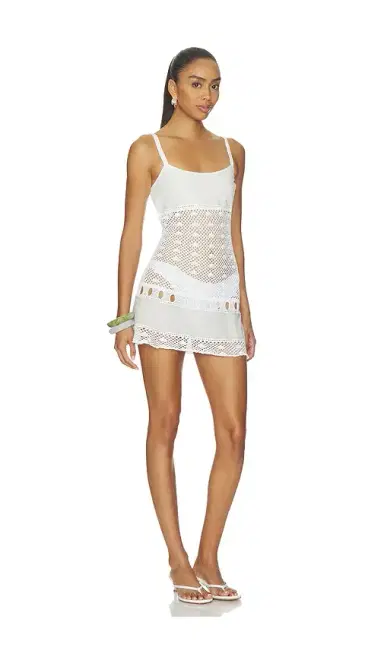 Frankies Bikinis X JENNIE International Angel Crochet Mini Dress | Thumbnail 2 Frankies Bikinis X JENNIE International Angel Crochet Mini Dress | Thumbnail 2