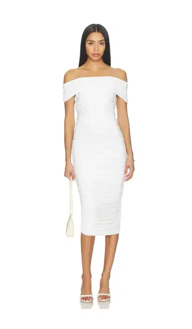 Norma Kamali Sleeveless Cowl Neck Side Shirred Dress | Thumbnail 1 Norma Kamali Sleeveless Cowl Neck Side Shirred Dress | Thumbnail 1