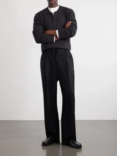 Barena Mado Wide-Leg Wool-Blend Drawstring Trousers - Men | Thumbnail 2 Barena Mado Wide-Leg Wool-Blend Drawstring Trousers - Men | Thumbnail 2