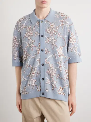 Corridor Trellis Knitted Organic Cotton Shirt - Men | Thumbnail 3 Corridor Trellis Knitted Organic Cotton Shirt - Men | Thumbnail 3