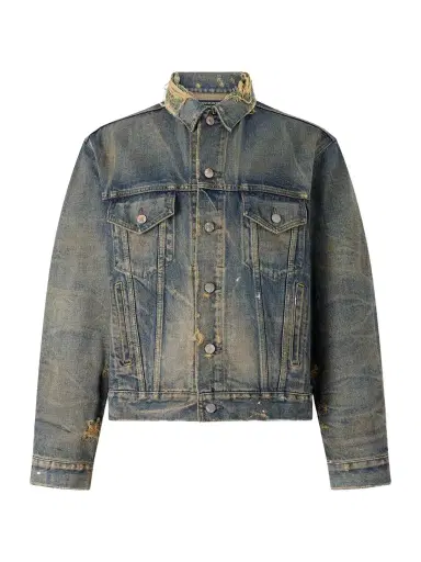 Enfants Riches Déprimés Type 3 Distressed Denim Jacket - Men | Thumbnail 1 Enfants Riches Déprimés Type 3 Distressed Denim Jacket - Men | Thumbnail 1