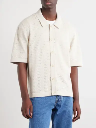 Corridor Pointelle-Knit Organic Cotton Shirt - Men | Thumbnail 3 Corridor Pointelle-Knit Organic Cotton Shirt - Men | Thumbnail 3