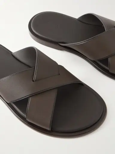 Zegna Leather Sandals - Men | Thumbnail 4 Zegna Leather Sandals - Men | Thumbnail 4