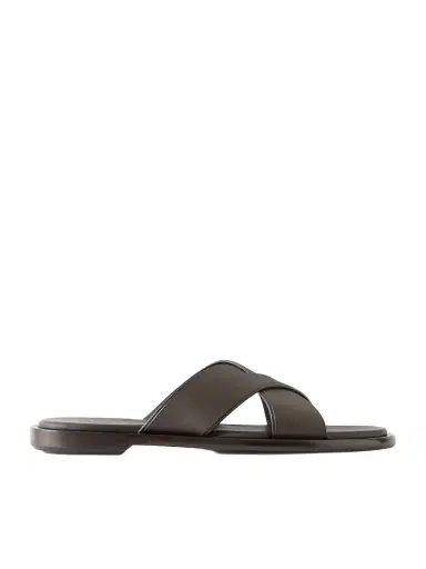 Zegna Leather Sandals - Men | Thumbnail 1 Zegna Leather Sandals - Men | Thumbnail 1