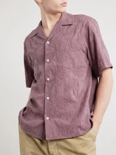 Corridor Camp Collar Paisley-Embroidered Cotton Shirt - Men | Thumbnail 3 Corridor Camp Collar Paisley-Embroidered Cotton Shirt - Men | Thumbnail 3