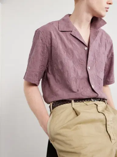 Corridor Camp Collar Paisley-Embroidered Cotton Shirt - Men | Thumbnail 6 Corridor Camp Collar Paisley-Embroidered Cotton Shirt - Men | Thumbnail 6