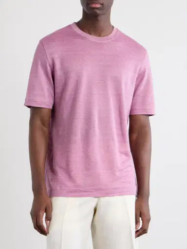 Zegna Knitted Linen T-Shirt - Men | Thumbnail 3 Zegna Knitted Linen T-Shirt - Men | Thumbnail 3