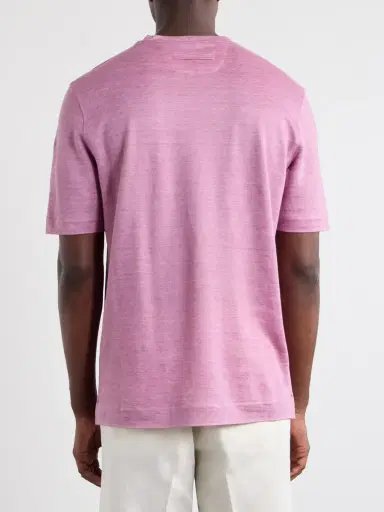 Zegna Knitted Linen T-Shirt - Men | Thumbnail 4 Zegna Knitted Linen T-Shirt - Men | Thumbnail 4