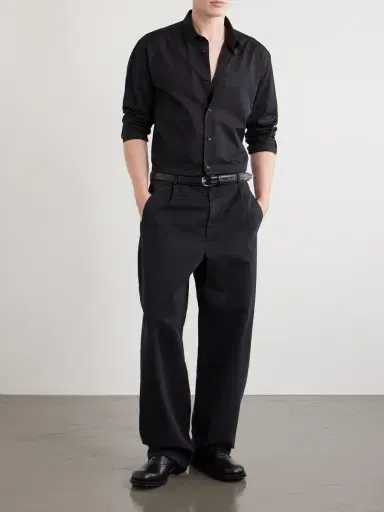 Jil Sander Straight-Leg Pleated Cotton-Drill Trousers - Men | Thumbnail 2 Jil Sander Straight-Leg Pleated Cotton-Drill Trousers - Men | Thumbnail 2