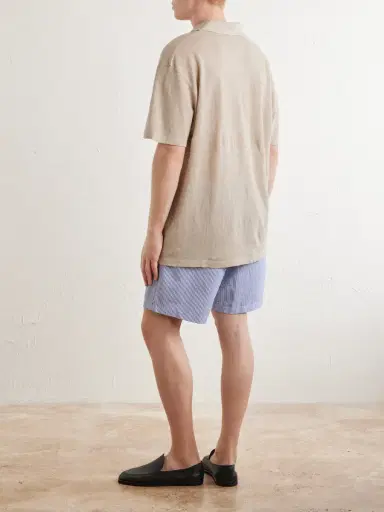 Sunspel Linen-Piqué Polo Shirt - Men | Thumbnail 4 Sunspel Linen-Piqué Polo Shirt - Men | Thumbnail 4