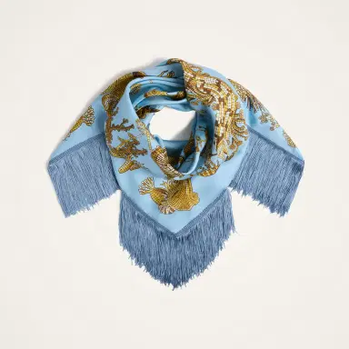 La DoubleJ Reversible Fringe Foulard 90 | Thumbnail 5 La DoubleJ Reversible Fringe Foulard 90 | Thumbnail 5