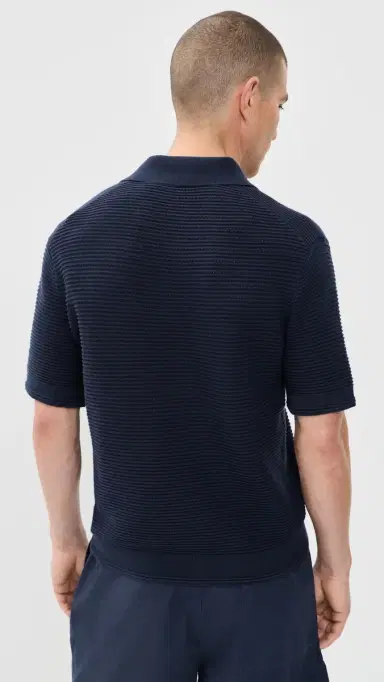 Madewell Short Sleeve titch Interest Polo Ink | Thumbnail 3 Madewell Short Sleeve titch Interest Polo Ink | Thumbnail 3