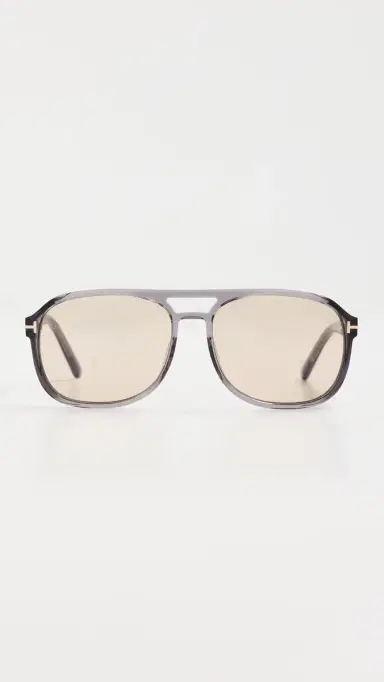 Tom Ford Rosco Sunglasses Shiny Transparent Grey One Size | Thumbnail 2 Tom Ford Rosco Sunglasses Shiny Transparent Grey One Size | Thumbnail 2