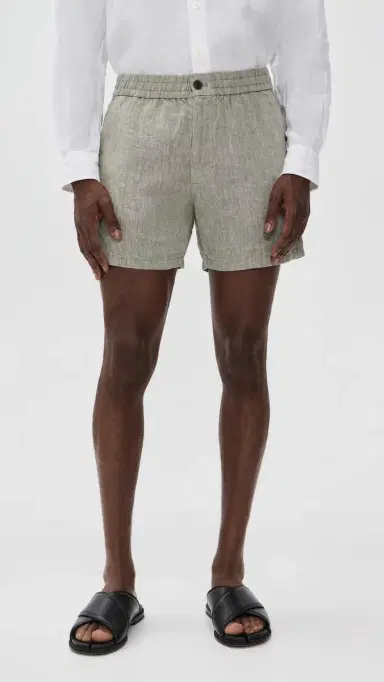 Madewell x Shopbop Everywear inen Shorts 5 ight Sage | Thumbnail 2 Madewell x Shopbop Everywear inen Shorts 5 ight Sage | Thumbnail 2