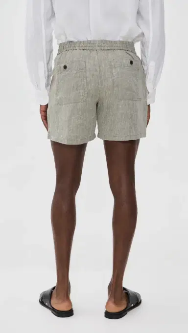 Madewell x Shopbop Everywear inen Shorts 5 ight Sage | Thumbnail 3 Madewell x Shopbop Everywear inen Shorts 5 ight Sage | Thumbnail 3