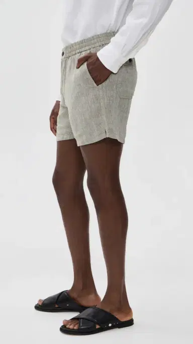 Madewell x Shopbop Everywear inen Shorts 5 ight Sage | Thumbnail 4 Madewell x Shopbop Everywear inen Shorts 5 ight Sage | Thumbnail 4