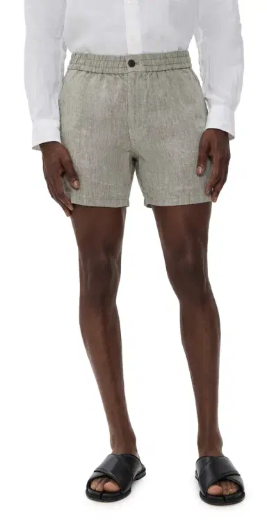 Madewell x Shopbop Everywear inen Shorts 5 ight Sage | Thumbnail 1 Madewell x Shopbop Everywear inen Shorts 5 ight Sage | Thumbnail 1