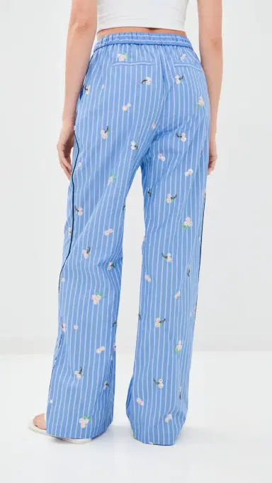 Simkhai Jemma Wide eg Pants French Blue Stripe | Thumbnail 3 Simkhai Jemma Wide eg Pants French Blue Stripe | Thumbnail 3