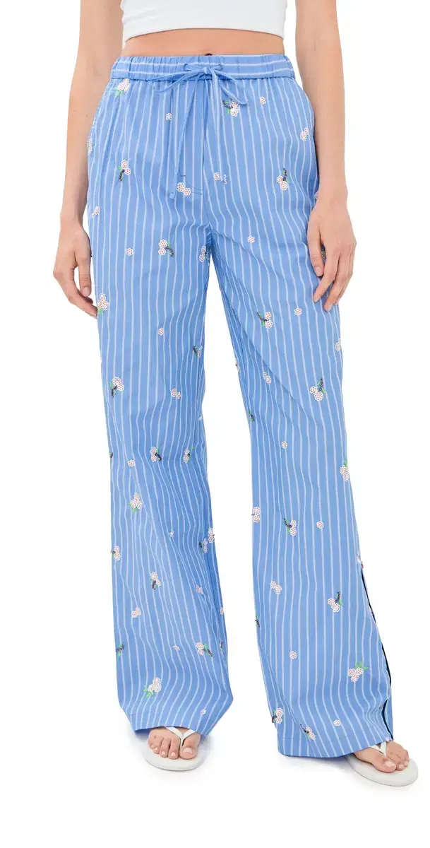 Jemma Wide eg Pants French Blue Stripe Jemma Wide eg Pants French Blue Stripe