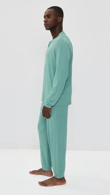 Eberjey Henry Modal Long Pajamas et eagrass | Thumbnail 4 Eberjey Henry Modal Long Pajamas et eagrass | Thumbnail 4