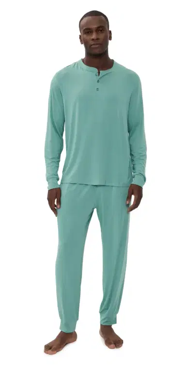 Eberjey Henry Modal Long Pajamas et eagrass | Thumbnail 1 Eberjey Henry Modal Long Pajamas et eagrass | Thumbnail 1
