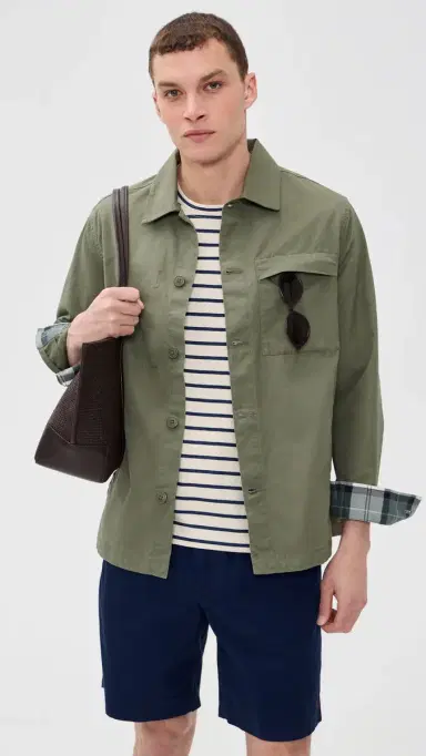 Barbour herburn Cotton Overshirt Dusty Olive | Thumbnail 2 Barbour herburn Cotton Overshirt Dusty Olive | Thumbnail 2
