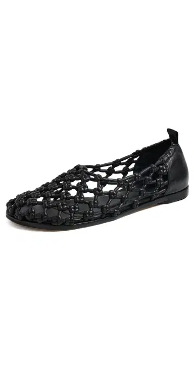 FRĒDA SALVADOR Sally Knotted Ballet Flats Black Knotted Calf | Thumbnail 1 FRĒDA SALVADOR Sally Knotted Ballet Flats Black Knotted Calf | Thumbnail 1